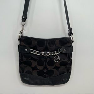 Coach Canvas/leather Signature Crossbody Shoulder Bag Chain Handbag G1221-F19730